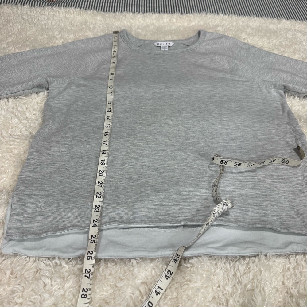 Athleta Coaster Luxe Recover Sweatshirt Gray Lounge Comfy Soft 659287 Sz Large - Picture 9 of 13